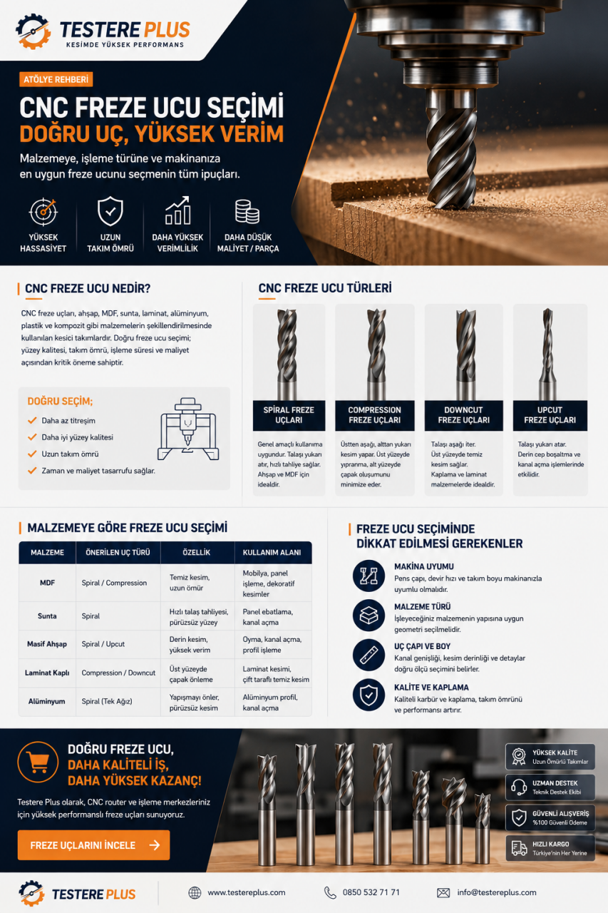 CNC Router İçin Doğru Freze Ucu Nasıl Seçilir?