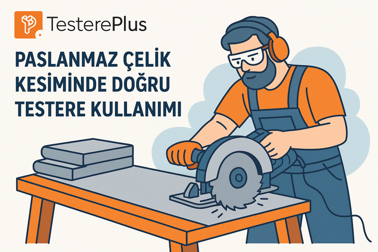 <h2>Blog Özeti</h2>
<p><strong>Paslanmaz Çelik Kesiminde Doğru Testere Kullanımı</strong>, yüksek sertliğe sahip yüzeylerde temiz kesim, düşük çapak ve uzun bıçak ömrü elde etmek için dikkat edilmesi gereken temel unsurları kapsar. Cermet, karbür ve elmas uçlu testereler, paslanmaz çelikte standart bıçaklara göre daha dayanıklı ve verimli çözümler sunar. <strong>Paslanmaz Çelik Kesiminde Doğru Testere Kullanımı</strong>, uygun devir ayarı, doğru ilerleme hızı ve soğutma sıvısı desteği ile birlikte uygulandığında hem kesim kalitesini artırır hem de üretim sürecini daha ekonomik hale getirir.</p>
