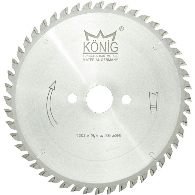 König Portatif Makinalar İçin Daire Testere Bıçakları 160x2.4x20 z:24