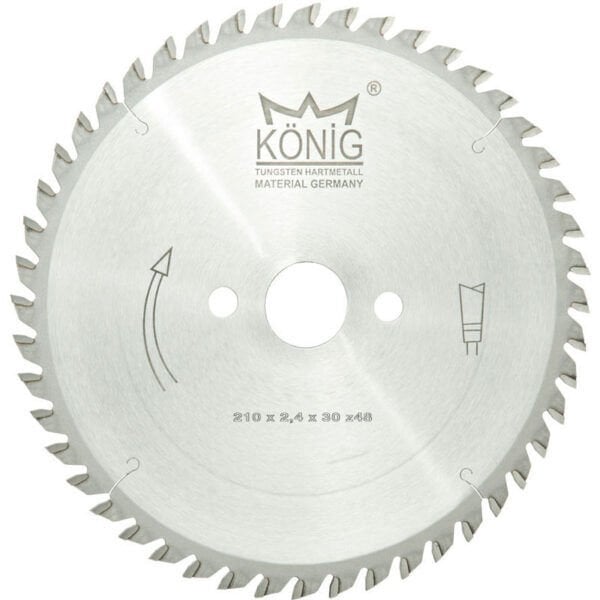 König Portatif Makinalar İçin Daire Testere Bıçakları 210x2.4x30 z:48