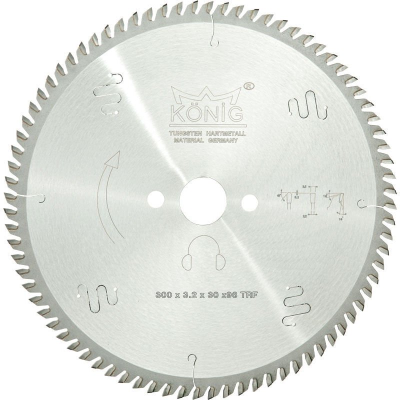 König Sunta-Mdf Kesim Daire Testere Bıçakları 300x3.2x30 z:96