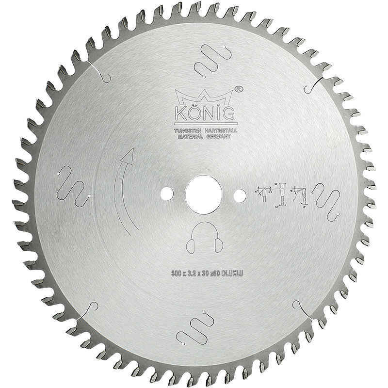 König Oluklu Diş Daire Testere Bıçakları 300x3.2x30 z:60