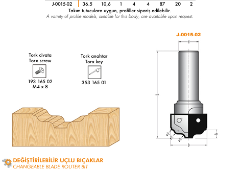 Netmak Değiştirilebilir Jiletli Rustik Bıçak D:36.5 b:10.6