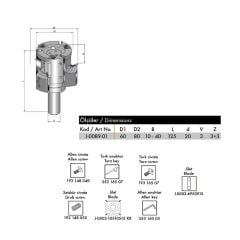 Netmak Değiştirilebilir Jiletli Ayarlanabilir Zivana Bıçağı d=20 Z=3+3