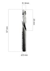 Netmak Pozitif Negatif 2+2 Elmas CNC Bıçağı 6x22x57