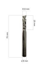 Netmak Pozitif Negatif 2+2 Elmas CNC Bıçağı 8x25x70