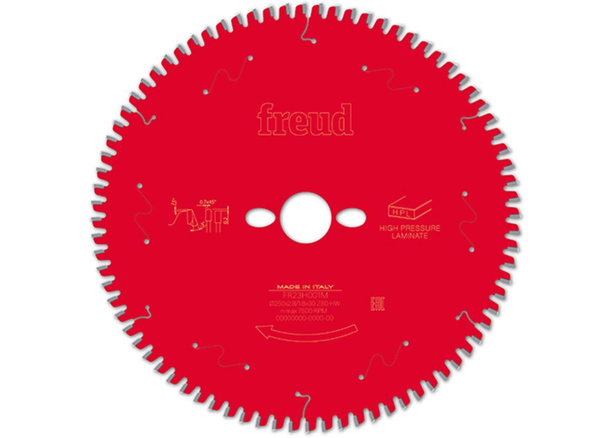 Freud El Tipi Daire Testere Makineleri İçin Kompakt Laminant Kesim Testereleri 250x2,8/1,8x30 z80-FR23H001M
