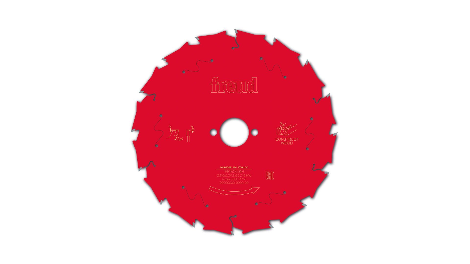 Freud El Tipi Daire Testere Makineleri İçin Çivili Ahşap Kesim Testereleri 210x2/1,3x30 z16-FR15C001H