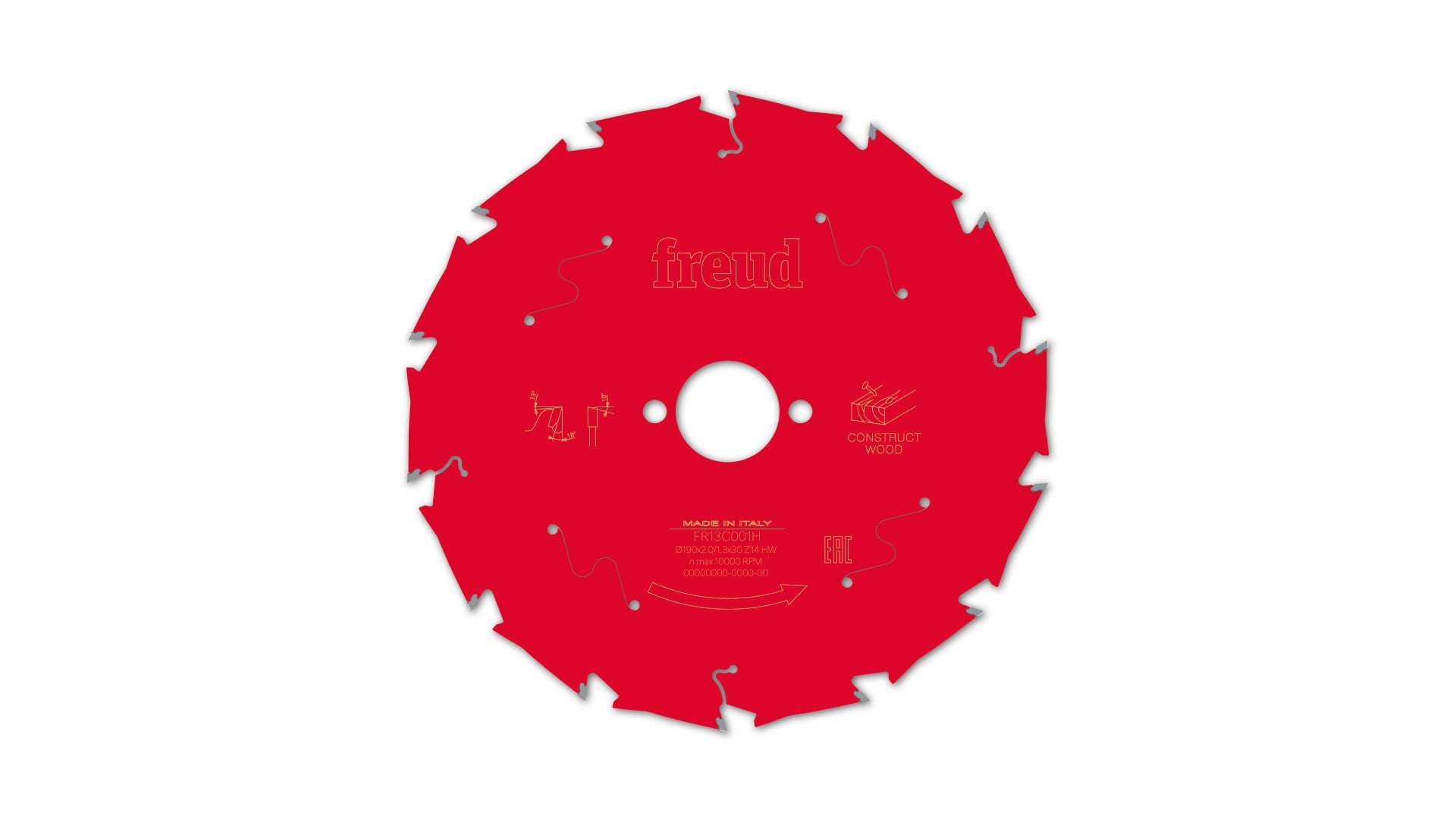 Freud Çivili Ahşap Kesim Testereleri El Tipi Daire Testere Makinaları İçin 190x2/1,3x30 z14-FR13C001H
