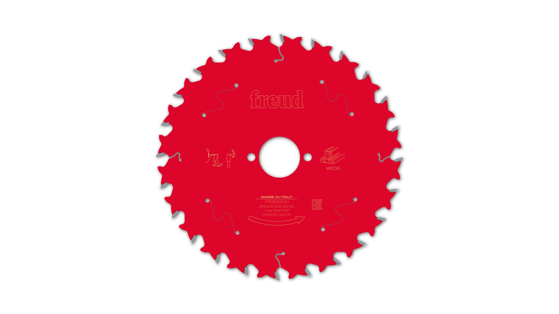 Freud Ahşap Kesim Testereleri El Tipi Daire Testere Makinaları İçin 180x2,4/1,6x30 z24-FR09W003H