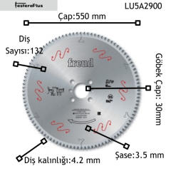 Freud LU5B Alüminyum Testereleri 550x4,2/3,5x30 z132-LU5A2900