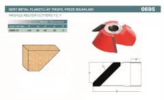 Netmak 45 Derece Profil Freze Bıçağı