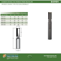 Netmak Karbür Gövdeli DIA Parmak Freze Bıçağı