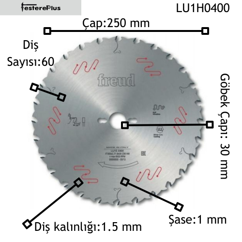 FREUD LU1E İnce Ağaç Testereleri 200x1,5/1,0x30 z60-LU1H0400