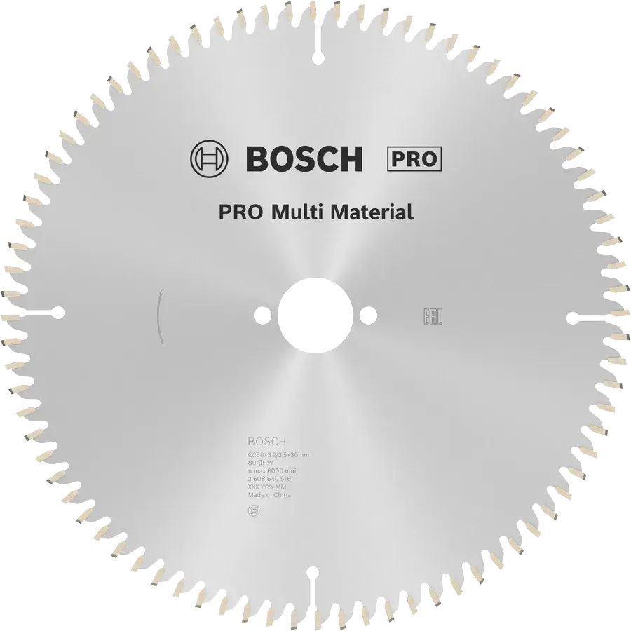 BOSCH Pro Mutli Material Daire Testere Bıçakları 250x3,2/2,5x30 z80