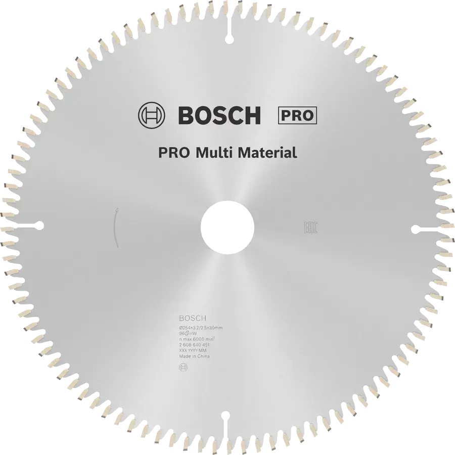 BOSCH Pro Mutli Material Daire Testere Bıçakları 254x3,2/2,5x30 z96