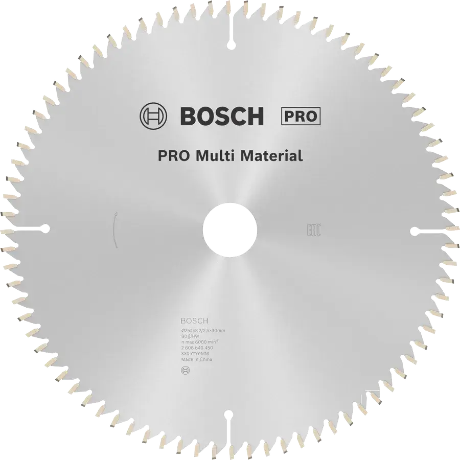 BOSCH Pro Mutli Material Daire Testere Bıçakları 254x3,2/2,5x30 z80