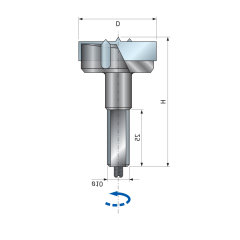 Freud Tas Menteşe Matkap Uçları 57,5 MM