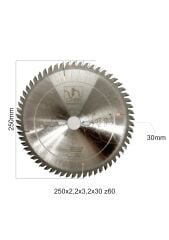 NETMAK Çok Yönlü Kesim için Daire Testereler 250x2,2/3,2x30 z60-T1250323060