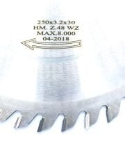 NETMAK Çok Yönlü Kesim için Daire Testereler 250x2,2/3,2x30 z48-T1250323048