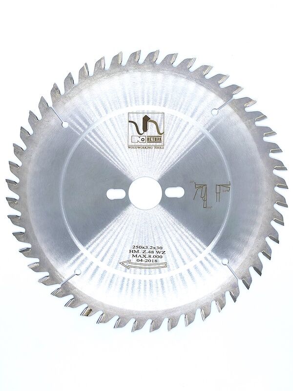 NETMAK Çok Yönlü Kesim için Daire Testereler 250x2,2/3,2x30 z48-T1250323048