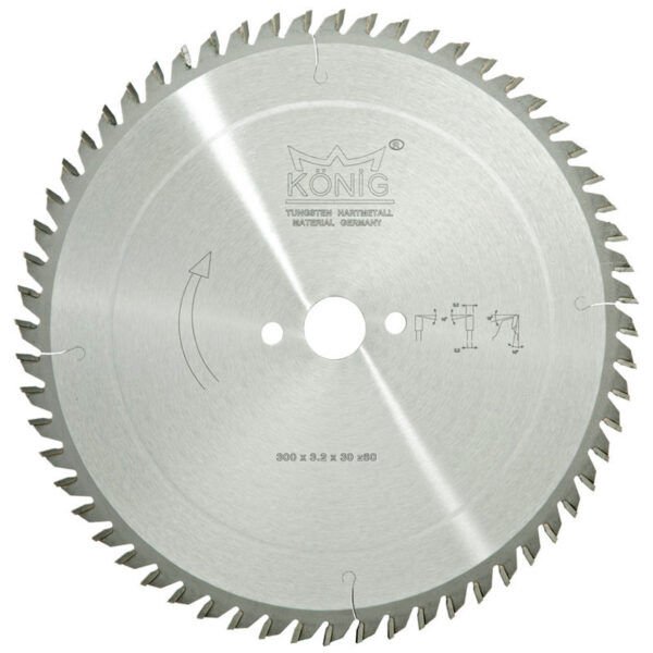 König Ahşap ve Sunta Kesim Daire Testere Bıçakları 300x3.2x30 z:60