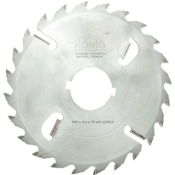 König Çoklu Dilme Ahşap Daire Testere Bıçakları 300x3.4x75 z:24