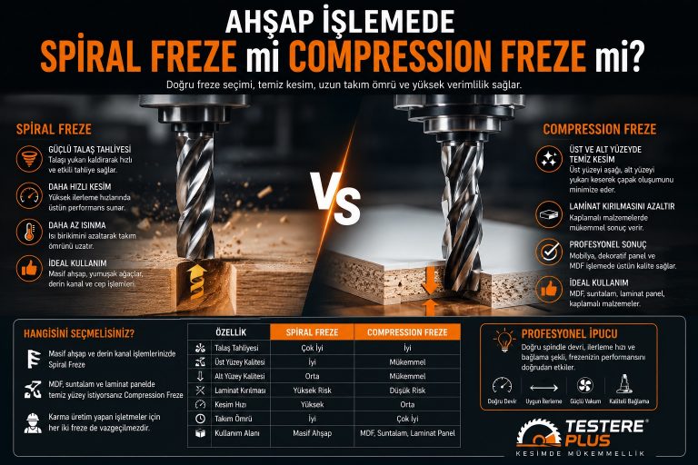 Ahşap İşlemede Spiral Freze mi Compression Freze mi?