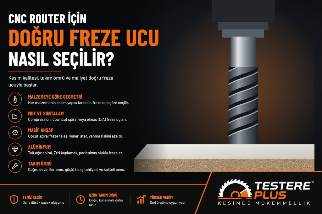 CNC Router İçin Doğru Freze Ucu Nasıl Seçilir?