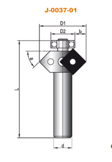 Netmak Ø35x9x60 Z:2 45° Açılı Bıçak (0037-01)