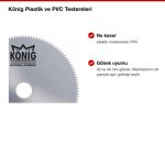 König Plastik ve PVC Testereleri özellikler