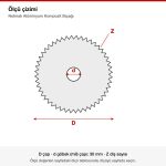 Netmak Alüminyum Kompozit Bıçağı ölçü çizimi