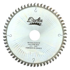 ONCI Alüminyum/Plastik/PVC Testere 180×3,0×30 mm Z58 ürün fotoğrafı